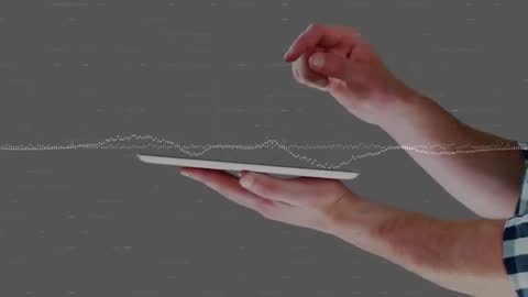 Hands Displaying Data Visualization on Tablet in Educational Context
