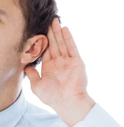 transparent background man listening conceptual gesture - Download Free Stock Videos Pikwizard.com