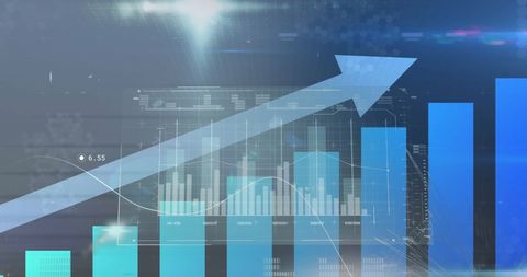 Abstract Business Growth Chart with Increasing Bar Graph - Download Free Stock Images Pikwizard.com