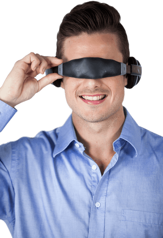 Transparent Tech Enthusiast with Virtual Reality Headset - Download Free Stock Videos Pikwizard.com