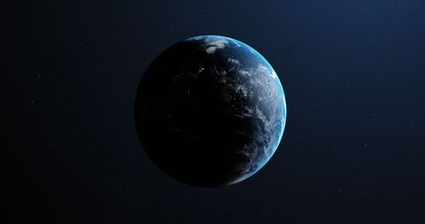 Earth Spinning in Space with Dark Background - Download Free Stock Images Pikwizard.com