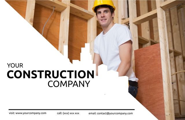 Ideal for promoting construction and development companies, safety training materials, and advertisements showcasing professional workers and site safety. Excellent for corporate brochures, websites, and marketing collateral focusing on construction industry services and safety standards.