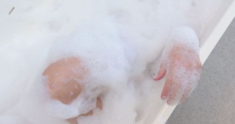 Relaxing Bath with Soothing Foam Bubbles