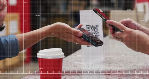 Contactless Payment with Smartphones and Digital Overlay - Download Free Stock Images Pikwizard.com