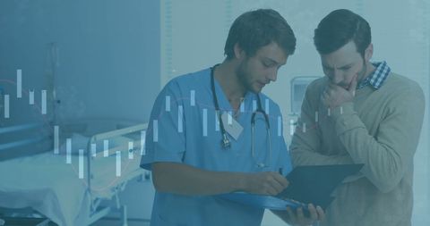 Healthcare professionals analyzing digital medical records