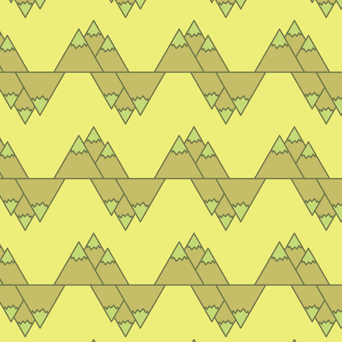 Repeating Mountain Peaks Vector on Transparent Yellow - Download Free Stock Videos Pikwizard.com