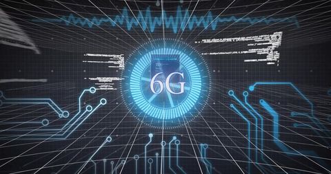 Futuristic 6G Concept with Digital Data Network Background - Download Free Stock Images Pikwizard.com