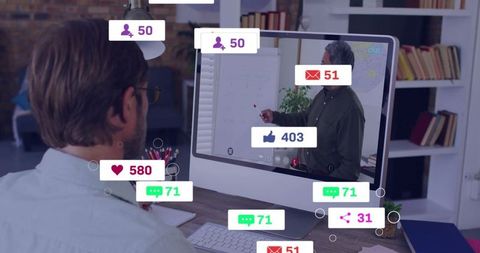 Online presentation collaboration with multitasking professional