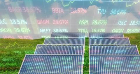 Stock Market Data Integration with Solar Energy Concept - Download Free Stock Images Pikwizard.com