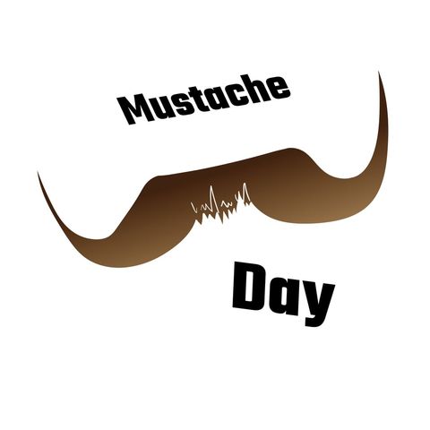 bold mustache graphic celebrating mustache day - Download Free Stock Templates Pikwizard.com