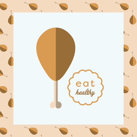 transparent chicken thigh illustration with eat healthy text - Download Free Stock Videos Pikwizard.com