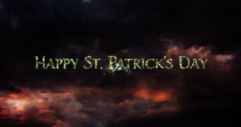 Celebrating St. Patrick's Day with Illuminated Festive Message - Download Free Stock Images Pikwizard.com