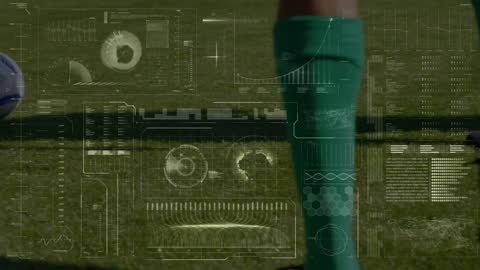 Digital Interface Overlay During Soccer Training