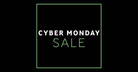 Cyber Monday Sale Promotional Banner with Black Background - Download Free Stock Images Pikwizard.com