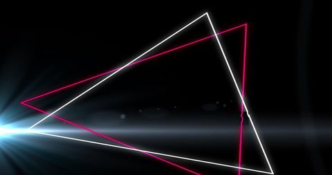 Neon Light Triangles on Black Background - Download Free Stock Images Pikwizard.com