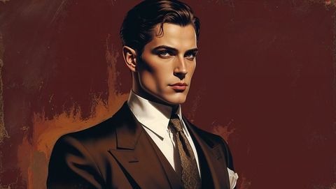 Elegant man in dark suit exuding confidence and professionalism