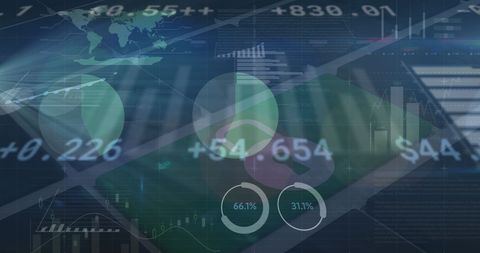 Digital Financial Analysis with Global Market Indicators - Download Free Stock Images Pikwizard.com