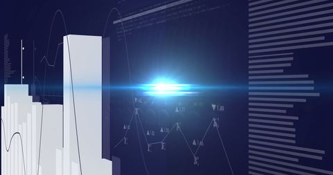 Digital Interface Displaying Financial Data Trends and Connections