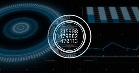 Futuristic Data Interface with Numbers and Graphs - Download Free Stock Images Pikwizard.com