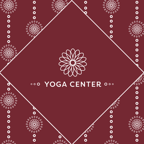 yoga center text with floral pattern transparent background - Download Free Stock Videos Pikwizard.com