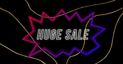 Huge Sale Sign with Bright Speech Bubble on Dark Background - Download Free Stock Images Pikwizard.com