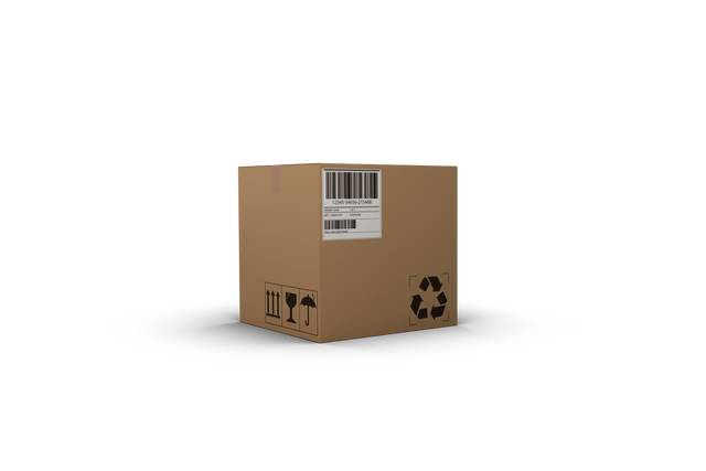 Transparent 3D Cardboard Box with Shipping Labels - Download Free Stock Videos Pikwizard.com