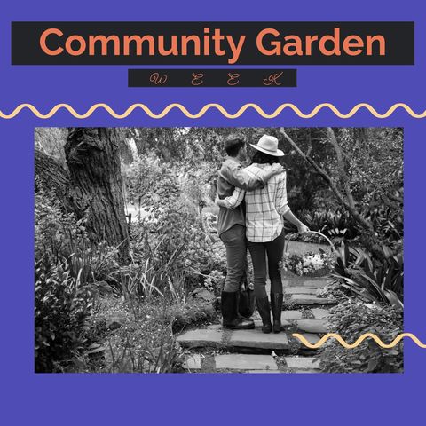 community garden celebration with couple gardening - Download Free Stock Templates Pikwizard.com