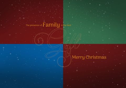 Family Christmas Greeting with Multicolor Background - Download Free Stock Templates Pikwizard.com