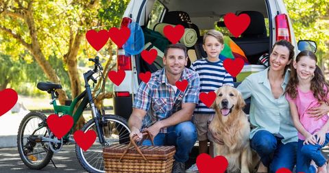 Cheerful Family Ready for Outdoor Picnic Together