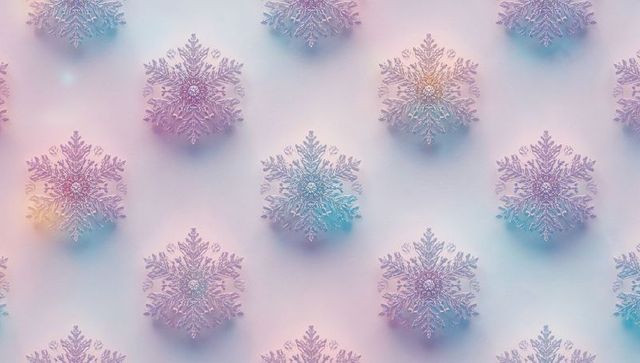 Geometric snowflake pattern with pastel color gradient