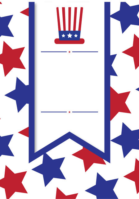 Transparent USA Flag Themed Card Design with Shapes - Download Free Stock Videos Pikwizard.com