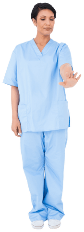 biracial female doctor touching virtual screen on transparent background - Download Free Stock Videos Pikwizard.com