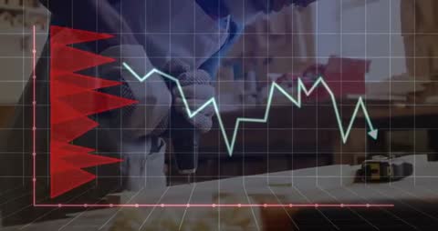 Carpentry Craftsmanship with Graph Overlay Indicating Metrics Trend