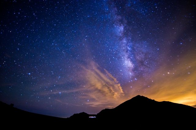 Stunning Milky Way Over Mountain Night Sky - Download Free Stock Photos Pikwizard.com