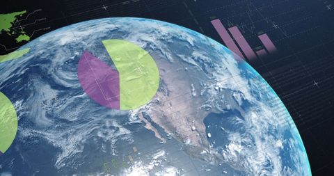 Global Business Analytics with Digital Interactive Graphics - Download Free Stock Images Pikwizard.com