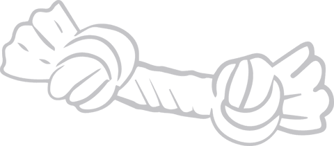 Minimalist knotted rope illustration on transparent background
