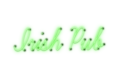 green neon irish pub text on transparent background vector - Download Free Stock Videos Pikwizard.com
