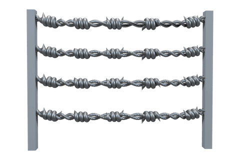 barbed wire render with four rusted strands on transparent background - Download Free Stock Videos Pikwizard.com