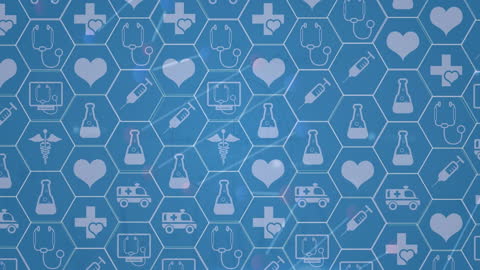 Digital Healthcare Icons Animation