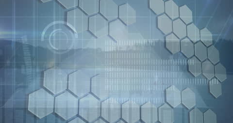 Abstract Financial Data and Technology Concept Overlay