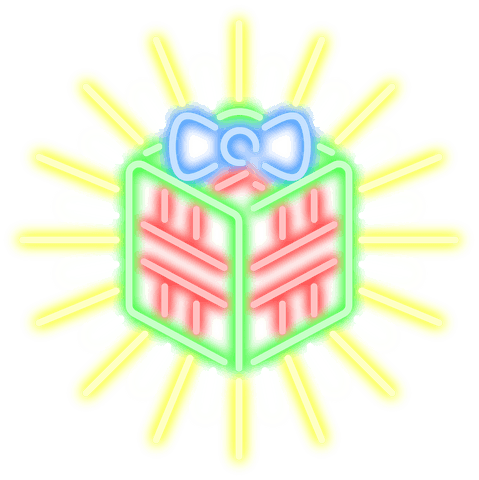 vibrant transparent neon christmas gift icon with glow - Download Free Stock Videos Pikwizard.com
