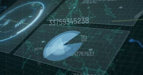 Digital Data Network and Processing Interface - Download Free Stock Images Pikwizard.com