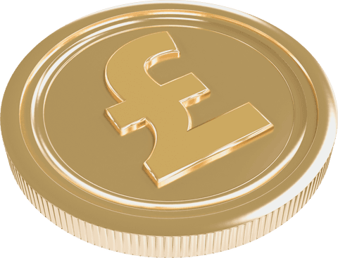 golden pound coin illustration on transparent background - Download Free Stock Videos Pikwizard.com