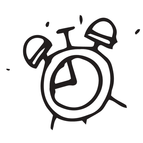 Hand-drawn Transparent Alarm Clock Illustration on White - Download Free Stock Videos Pikwizard.com
