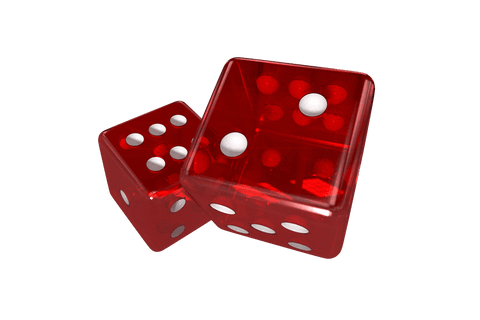 red transparent dice pair for gambling visuals and game design - Download Free Stock Videos Pikwizard.com