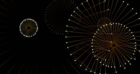 Dazzling Fireworks Display Against Night Sky