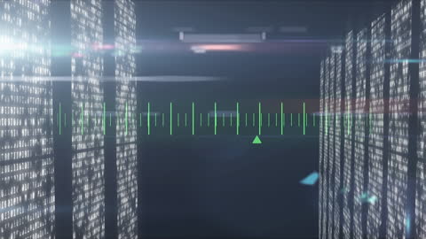 Futuristic Digital Data Processing Animation