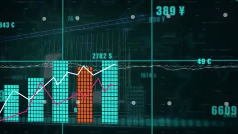 Dynamic Digital Financial Analytics Dashboard with Growing Data Bars