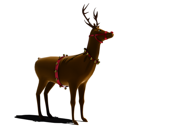 Transparent Digital Santa's Reindeer with Bells - Download Free Stock Videos Pikwizard.com