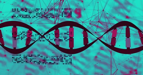 digital dna strand with abstract data connections - Download Free Stock Images Pikwizard.com